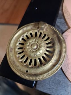 Antique Brass Bell with Black Handle