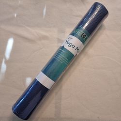 Gaiam Well & Fit Yoga Mat 4 MM Blue Yoga Mat 68" X 24"

