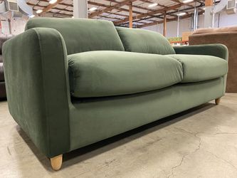 ARTICLE Vati Pale Fir Green Velvet Sleeper Sofa