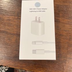 18W USB-C Power Adapter Lighting to USB Cable