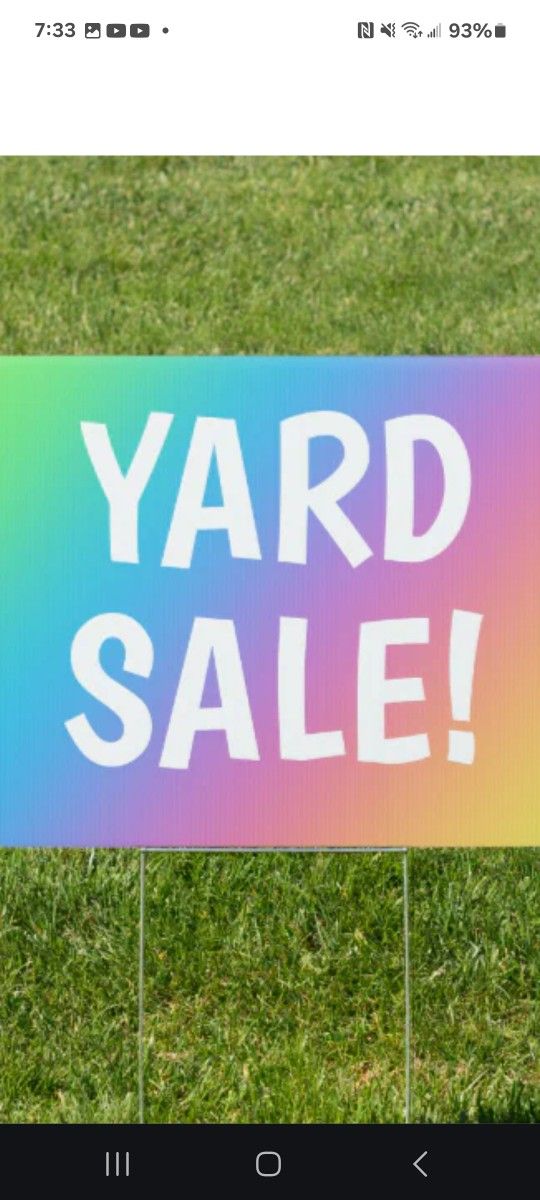 YARD SALE  (SUNDAY,  OCT. 12)