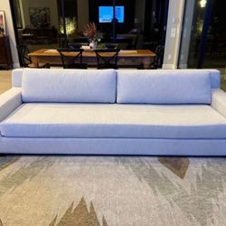 ✨ Restoration Hardware MODENA Track Arm 9’ Bench-Cushion Sofa ✨ ($10 delivery )