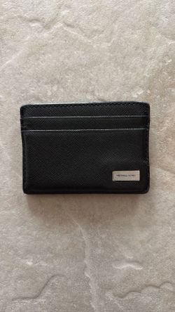 Men Money Clips Wallet Michael Kors Black Leather 