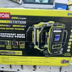 Roybi 40V 1800w Portable Battery Power Station Inverter Generator With Two 6.0 Batteries 