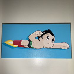 Astro Boy On Canvas Acrylic Painting 