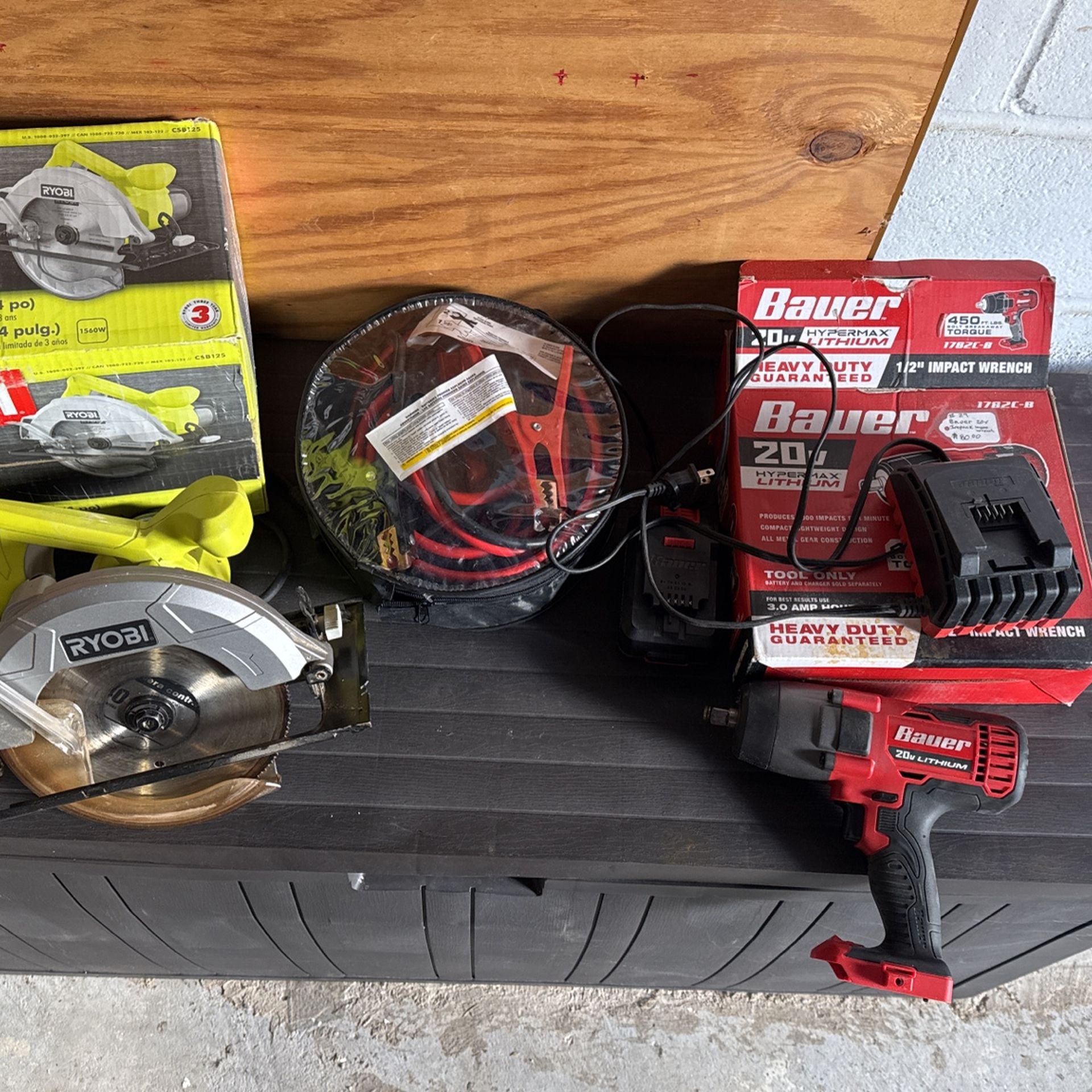 Impact Drill//////circular saw///car jumper cables