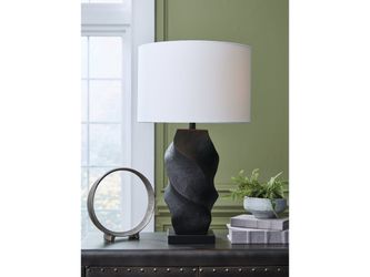 Amillion Black Poly Table Lamp