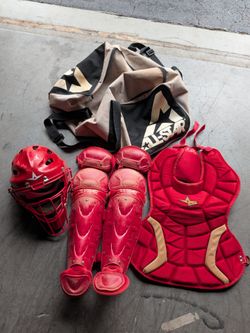 All-Star Youth Catcher's Gear Set w/ Bag - Ages 9-12 - Helmet, Chest Protector, Leg Guards