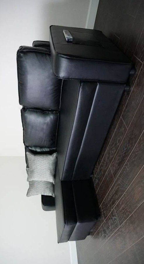 New Black / Brown Sofa Sleeper Chaise