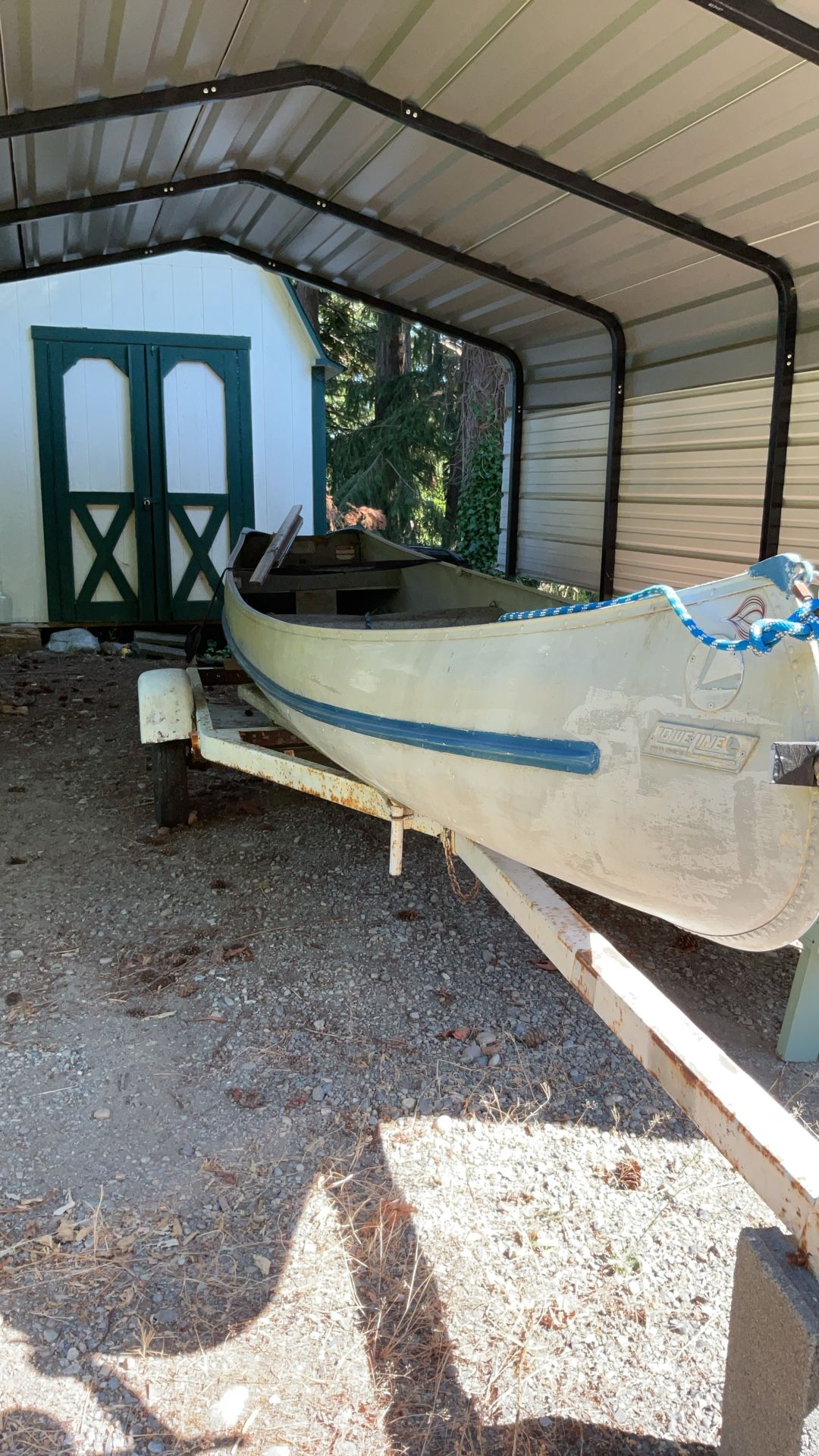 17’ Aluminum Rowing Canoe