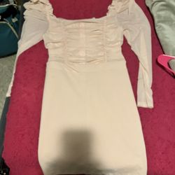 Pink Over The Shoulder Dress