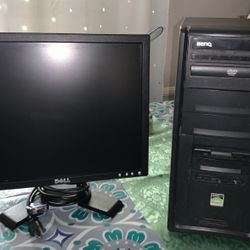 Dell Monitor & Benq Computer Tower
