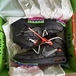 NIKE X OFF-WHITE AIR FORCE 1 MID SP BLACK CLEAR-BLACK