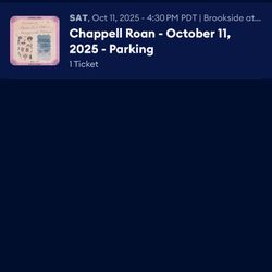 Chappell Roan Parking Pass 