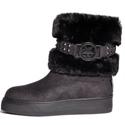 Akasha BlackCraft Cult Faux Fur Boots Size 7