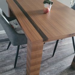 Solid WALNUT MODERN DINING ROOM TABLE OFFICE DESK