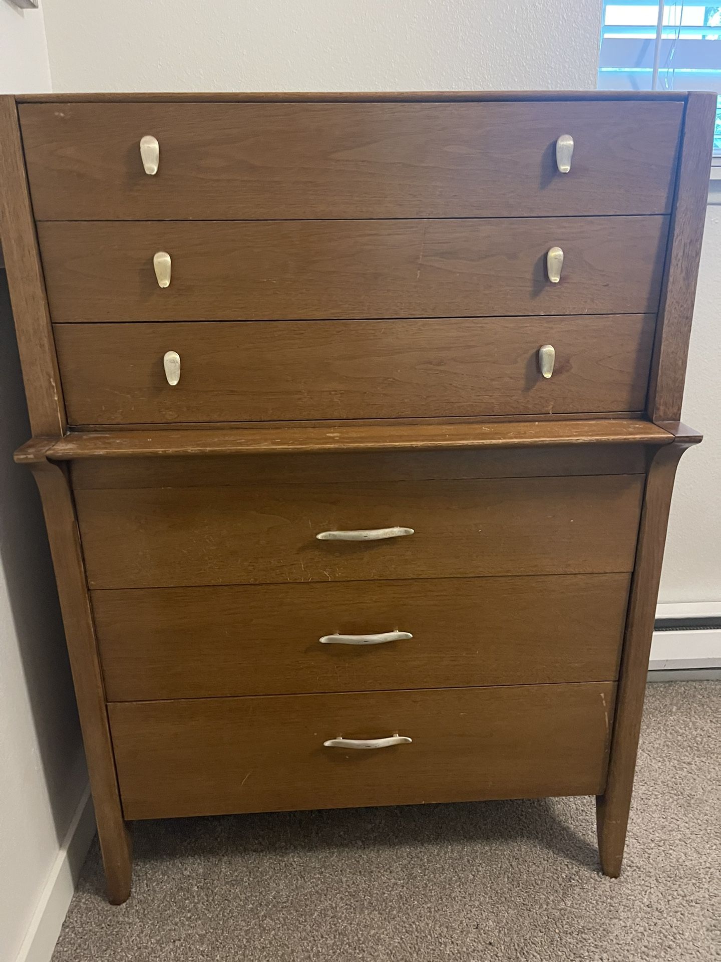 Mid century modern wooden dresser