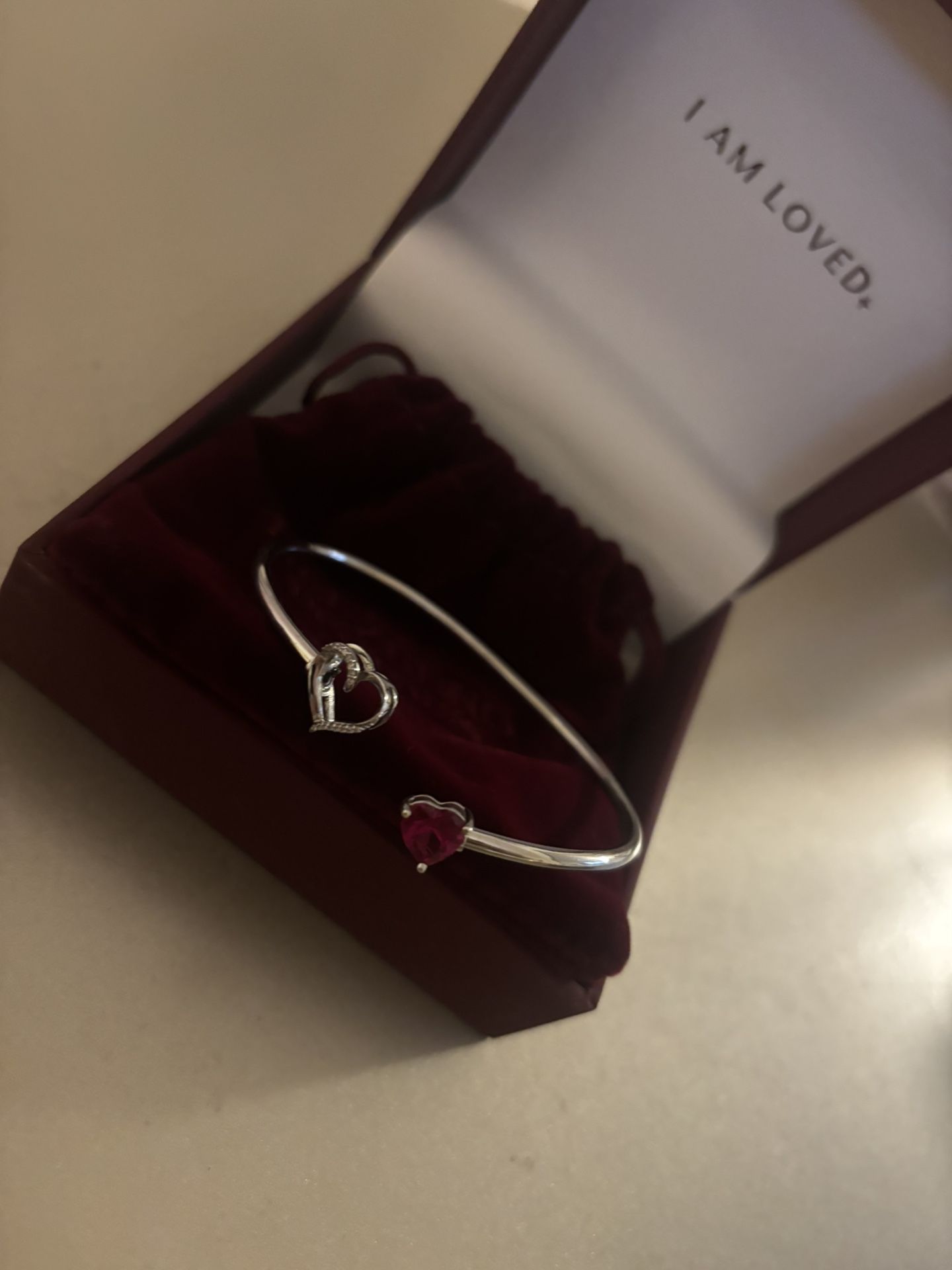 Silver / Red Pink Jewelry