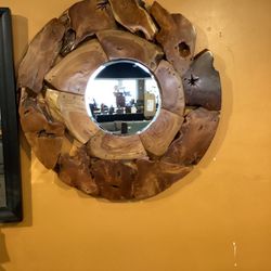 Live Edge 40 Diameter Mirror  SKU  QWDPNG