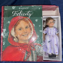 RARE American Girl FELICITY Collectible 6 Book and Mini Doll Vintage Boxed Set