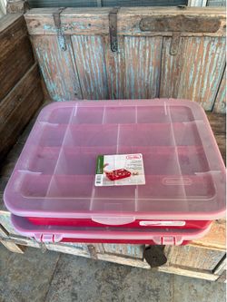 Set of 2- 32 compartment Christmas ornament storage box s