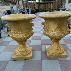 New Flower Pots Made Out Of Cement Perfect Gift 