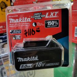 MAKITA 18 BATTERY 5.0 AH $95