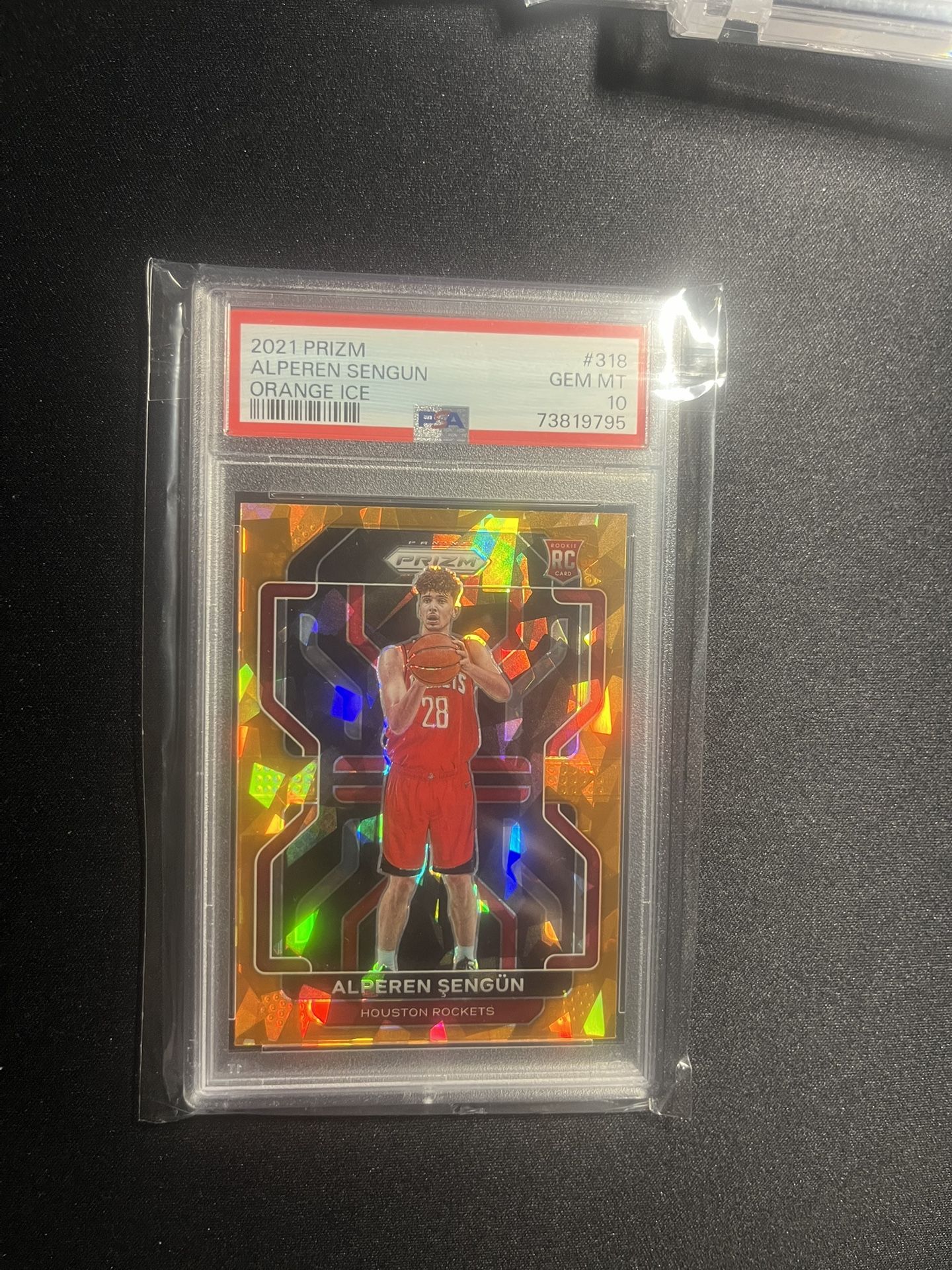Alperen Sengun Rookie Card PSA 10 2021 Prizm Orange Ice
