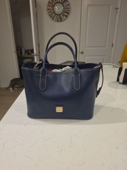 Dooney & Bourke Navy Blue Saffiano Tote Bag