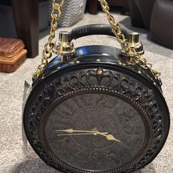 Leather Clock Purse 