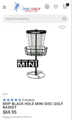Black Hole Mini Disc Golf Basket