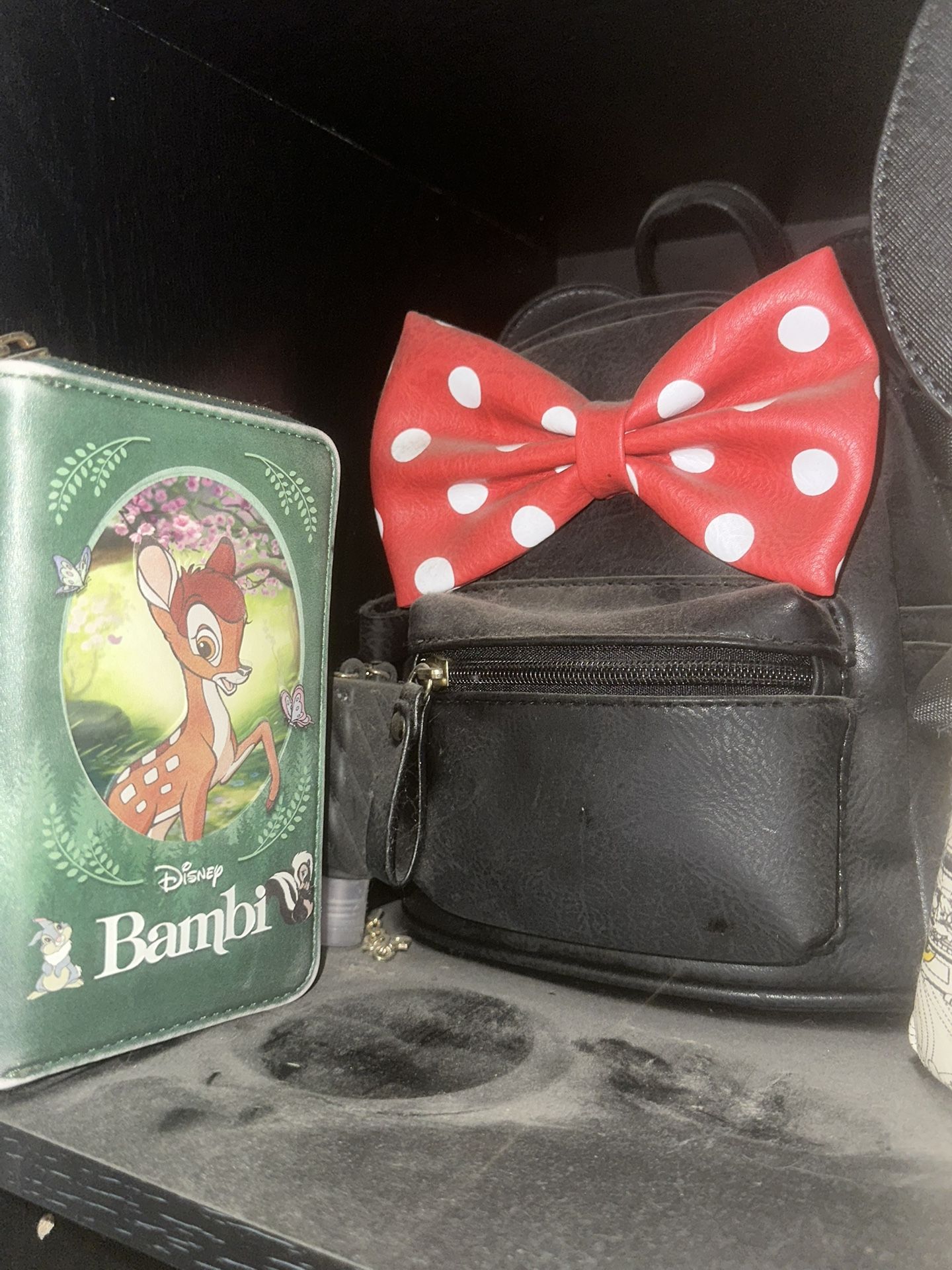 Minnie Mouse Mini Backpack And Bambi Wallet