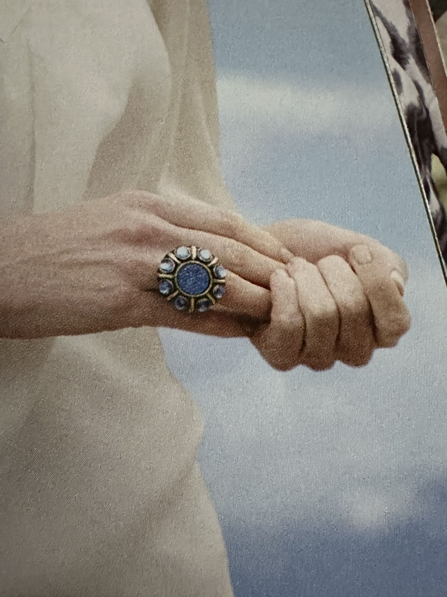 Celebrating Home Penelope Ann Luxurious Escape Blue Ring