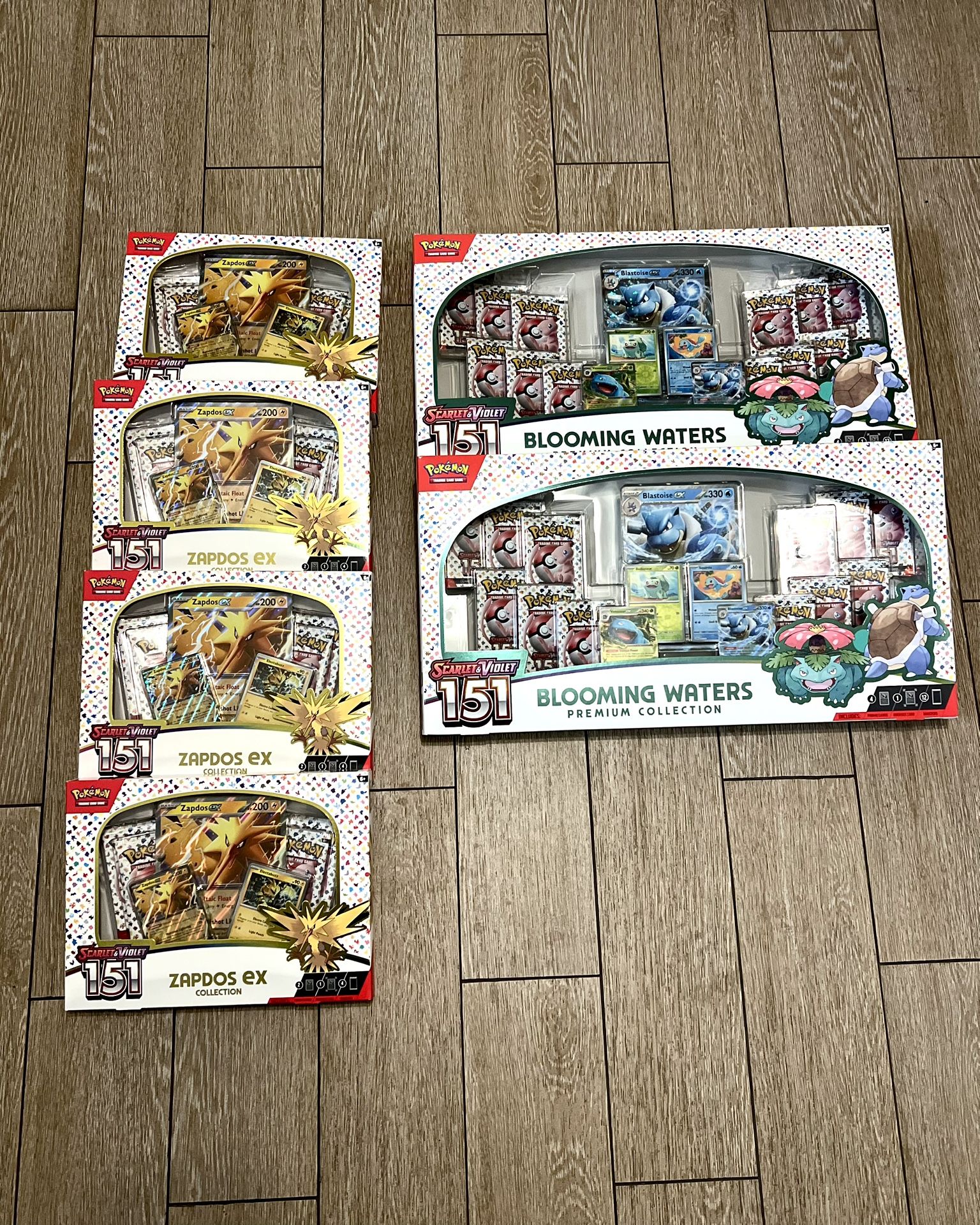 Pokemon 151 Blooming Waters and Zapdos Ex Box