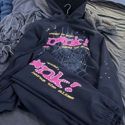 black sp5der sweatsuit 
