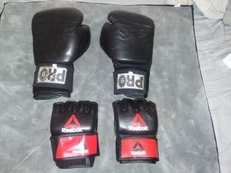 PRO 16oz Boxing Training Gloves & Reebok Bag Gloves