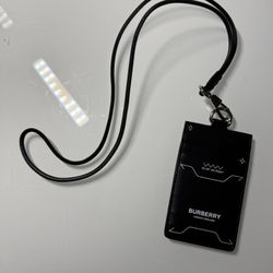 Brand New Burberry Black Leather ID Card Holder