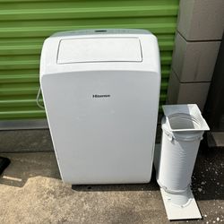 LIKE NEW! HISENSE 8000-BTU DOE (115-Volt) White Vented Wi-Fi enabled Portable Air Conditioner