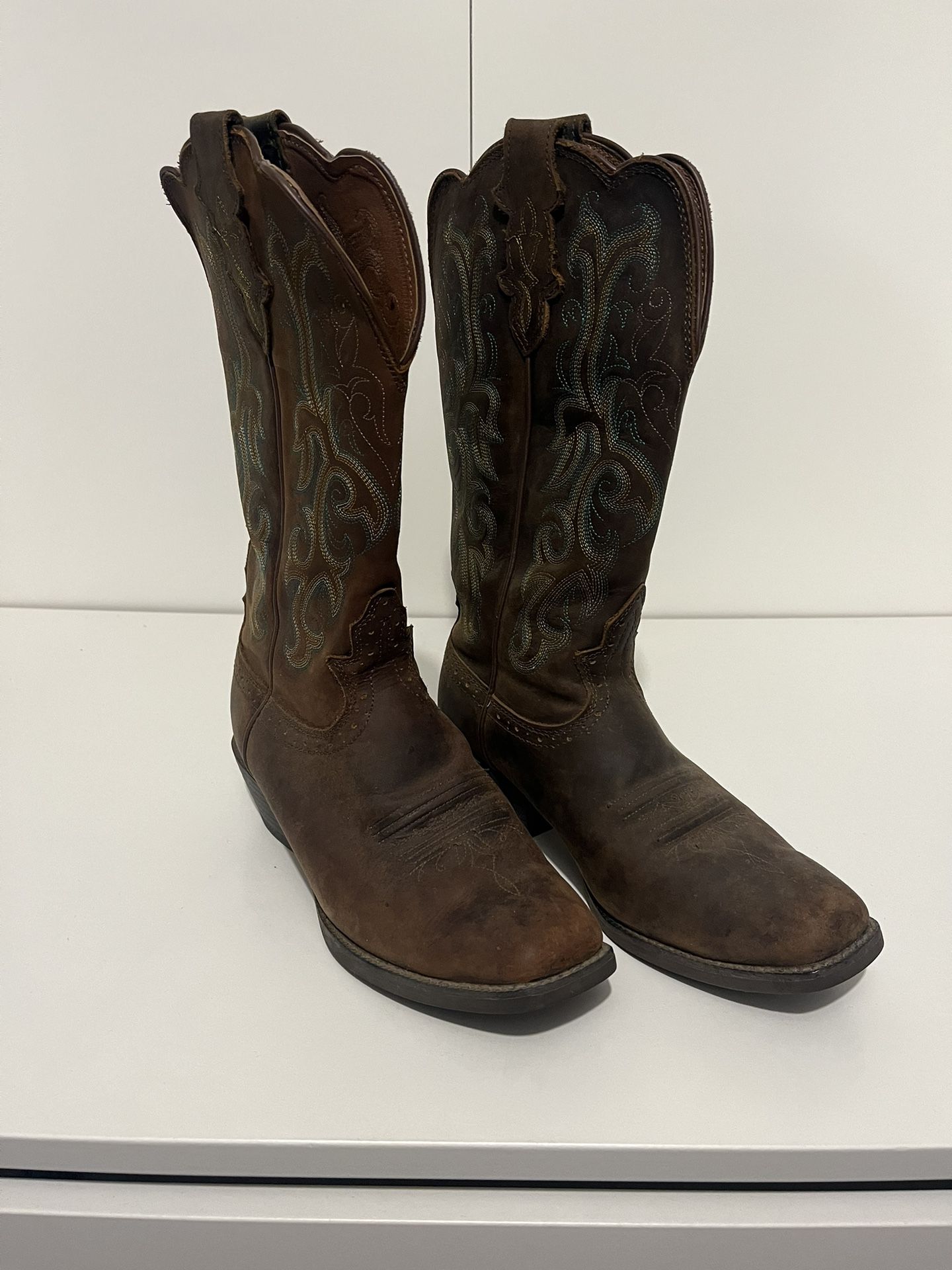 Women’s Justin Leather Western Cowboy Boots Size 9