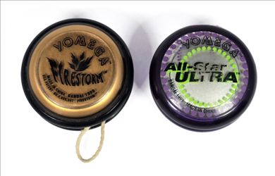 (2) Yomega Bandai 1999 Yo-Yo's - Purple All-Star Ultra & Firestorm Yo-Yo