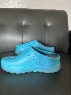 UGG Tasman Sport Light Aqua Blue Foam Platform Clogs Men's 10