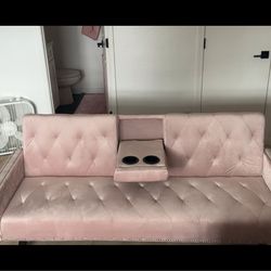 Pink plush bling couch