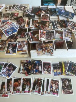 Sports cards - 1980s-1990s basketball lot w/ 2 boxes of football and baseball