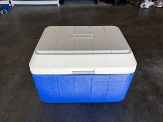 Coleman Hard-Sided Cooler Blue and White