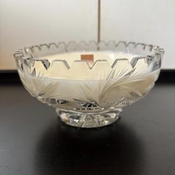 100% Organic Tallow and Beeswax Candles | 8 oz. | Polish Crystal (Footed Vase) | Handmade