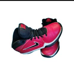 Nike AV Pro 3 High Top Sneakers Boys 4Y Red Black 525467-600 Basketball Shoes 