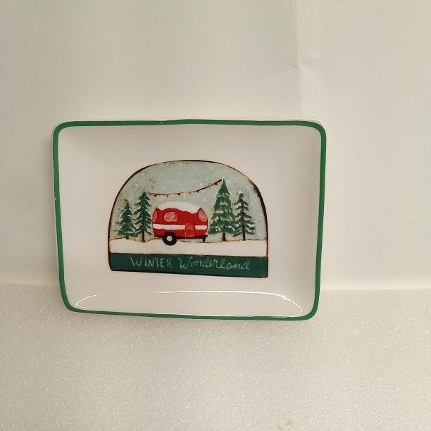 Creative Co-op © Little E Studio Winter Wonderland Camper Tea Bag Trinket Soap