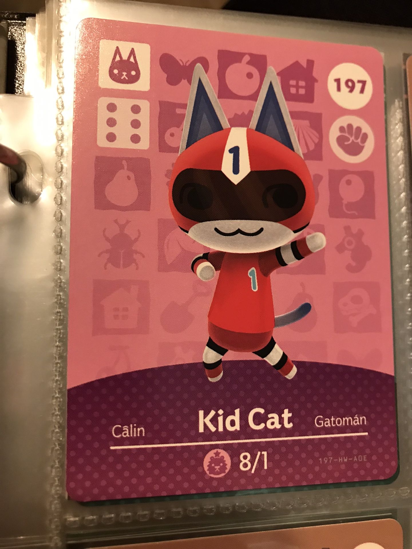 Nintendo Animal Crossing New Horizons Kid Cat Amiibo Card