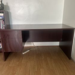 Large Wood Office Desk Sturdy, Great Condition Home Office Ready.