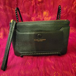 Marc Jacob's Black Leather Clutch Wallet Wristlet *NWOT